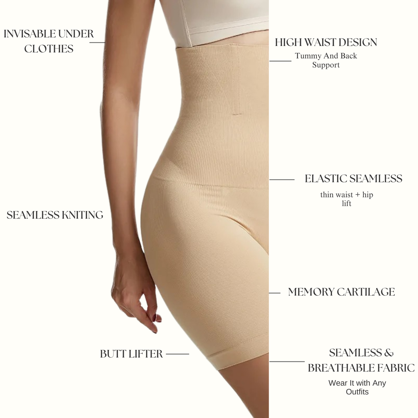 Sculptin Invisible High-Waist Shapewear – Non-Marking & Contour Enhancing